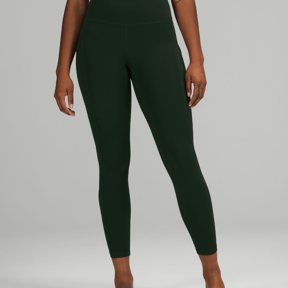 EUC- lululemon Align High-Rise Pant with Pockets 25”- Rainforest Green- Size 10
